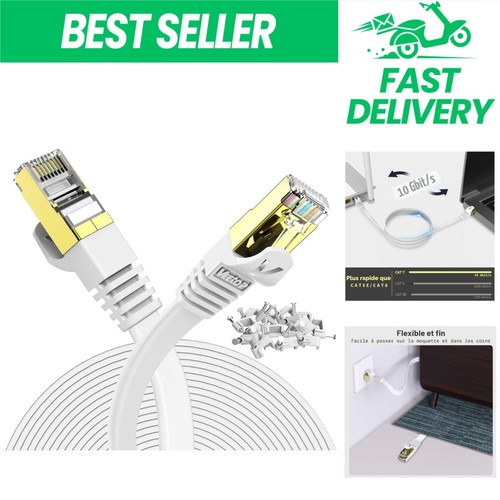 Câble ethernet rj45 cat 10 - ethernet,