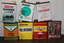 7 ANCIEN BIDON D'HUILE OIL