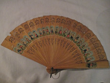 Ancien EVENTAIL Brisé en Bois