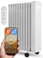 MalTec Radiateur Numérique à Bain d’Huile BLANC WIFI ProOil2500WB efficace 