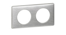 Appareillage CELIANE - Plaque double ALU  LEGRAND 068922