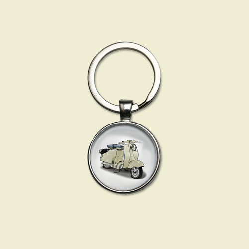 Porte clefs scooter lambretta - porte-clefs,