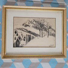 Tableau dessin Signé  paysage