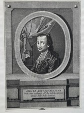 ABBATE ANTONIO ANSELME Portrait GRAVURE G. Monaco PERE ANSELME XVIII°