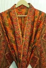 Kimono En Soie Pure Orange Et