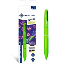 4 Multi Neon – Stylo à bille multicolore 10 mm stylos colorés 4 couleurs pers...
