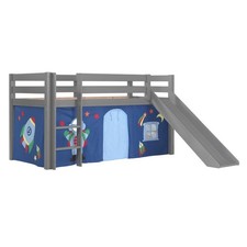 Pack - Lit Enfant Toboggan & Tente "Pino Astronaute II" Gris