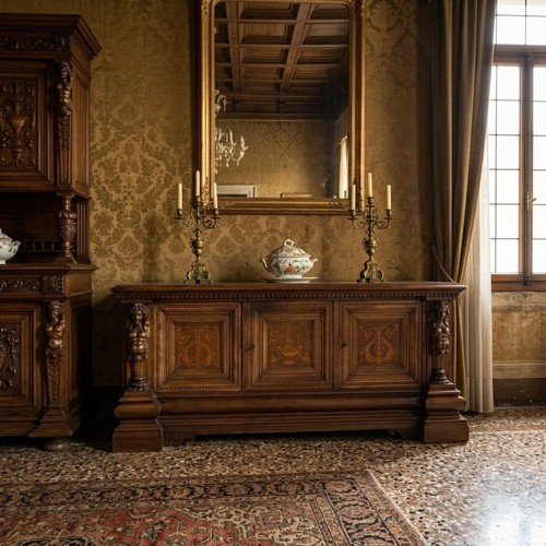 Meuble néo renaissance ancien - meuble,