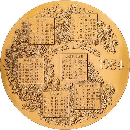 France médaille calendrier - france,,