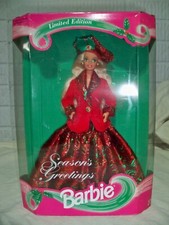 Barbie Season's Greetings Limited Edition Barbie Doll 1994 Mattel 12384 