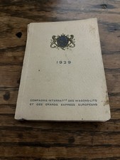Rare-Ancien Livret De La Compagnie Internationale  Wagons Lit Avec Carte-1929