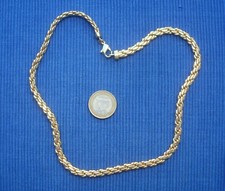 B26AG Neuf TB Collier Plaqué OR Poinçon Maille Americaine Palmier Lot Bijou