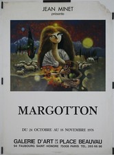 Margotton Galerie d'art de la place Beauvau 1978 Affiche Originale Exposition