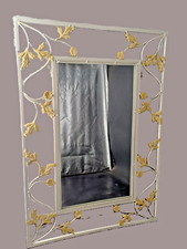 Miroir vintage en métal blanc