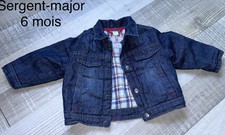 Sergent-major 6 Mois : Veste En Jean Doublé Hiver TBE