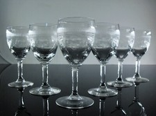 ANCIENNES 6 VERRES EN VERRE