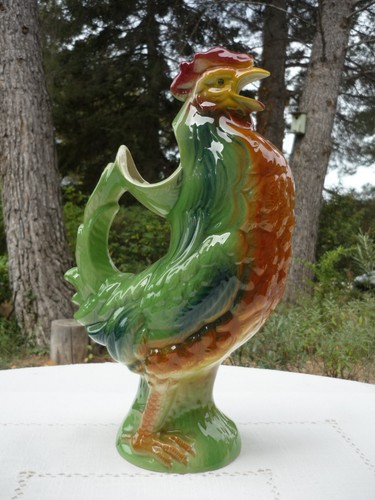 Pichet barbotine coq - pichet,