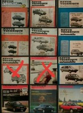 Lot 12 revues techniques auto/moto + divers carnets d'entretien