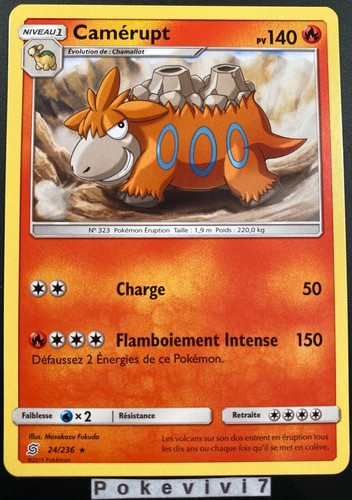 Carte pokemon camerupt 236 - pokemon,