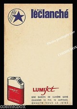 Carnet publicitaire ancien La PILE LECLANCHE buvard publicité wonder années 50