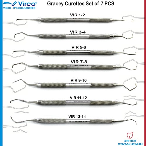 Dentaire gracey curettes set - curettes, 7