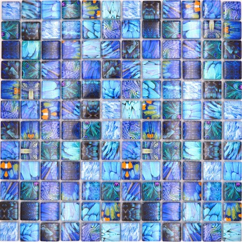 Mosaïque verre bleue - mosaïque,
