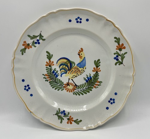 Assiette faïence décor - , coq