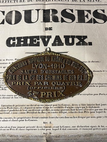Plaque concours hippique - plaque,