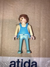 Playmobil ouvrier salopette bleu 3765 eoliene 4054 4034 4003 Conducteur Train N4