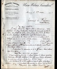 MORCENX (40) USINE SCIERIE / PARQUETS & LIGOTS "Urbain LACOUTURE" en 1911
