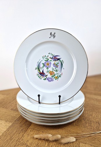 Assiettes plates porcelaine - 6,