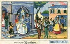 Image ancienne chocolat Poulain série 72 no 16 les cloches de Trégastel