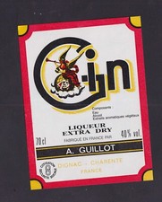 Ancienne étiquette  Alcool France  BN181341 Gin Liqueur Femme