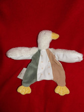Doudou Plat Canard Blanc Beige