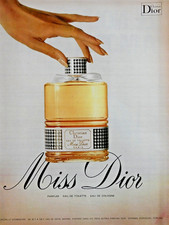 PUBLICITÉ DE PRESSE 1972 EAU DE TOILETTE MISS DIOR DE CHRISTIAN DIOR