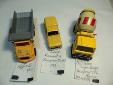 2 Camions 1"Majorette 1/60 et 1 Matchbox Bedford", 1 Voiture 4L "Norev" La Poste