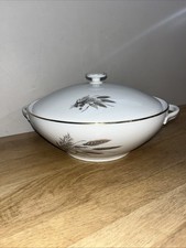 Soupière Avec Couvercle Porcelaine D’Aquitaine Emaux Limoges Nature Blé Vintage