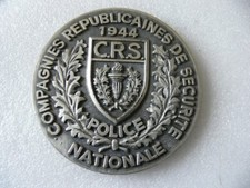 POLICE CRS MEDAILLE DE TABLE CINQUANTENAIRE COMP REPUBLICAINES DE SECURITE 8CM*
