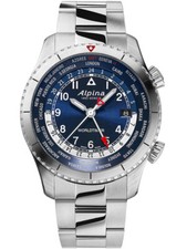 Alpina AL-255N4S26B Startimer Pilot Worldtimer Montre Homme 41mm 10ATM