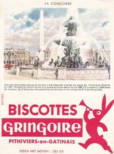 BUVARD BISCOTTES GRINGOIRE - LA CONCORDE -