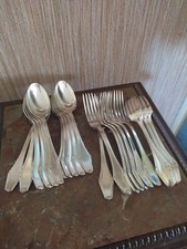 Ménagère 24 Pièces Entremets Art Déco Orfèvre Ravinet Denfert Métal Argenté