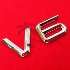 V6 Emblème Signe Chrome Inscription Voiture Étiquette Capot Garde-Boue Logo 3D