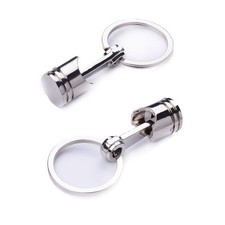 Chrome Piston Key chain Porte-clés moto bike  idée cadeau Motocross honda yamaha