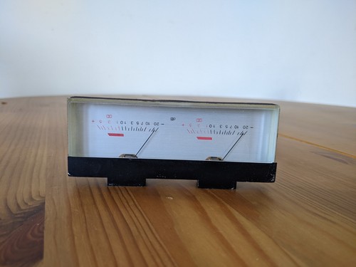 Mètre stéréo analogique - vu-mètre, analogique.