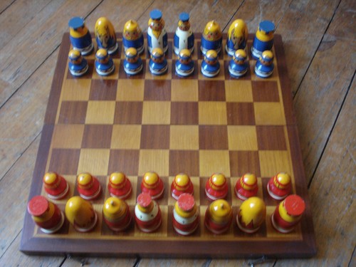 Ancien jeu echec artisanat - d'echec,