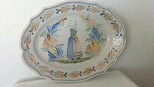 PLAT OVALE EN FAIENCE HR