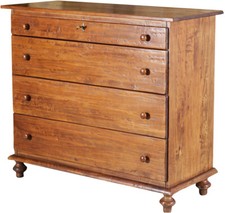 Commode Pays Bois Massif De Tiglio Finition Noyer L114xPR49xH99 Cm. Fabriqué