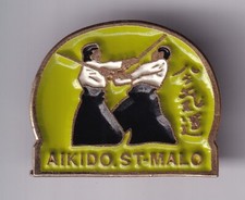 RARE PINS PIN'S .. SPORT JUDO DOJO CLUB TEAM  JAPON AIKIDO SAINT MALO 35 ~FZ