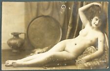 CPA CARTE POSTALE ANCIENNE NUE FEMININ FARCE & ATTRAPE SYSTEME RARE