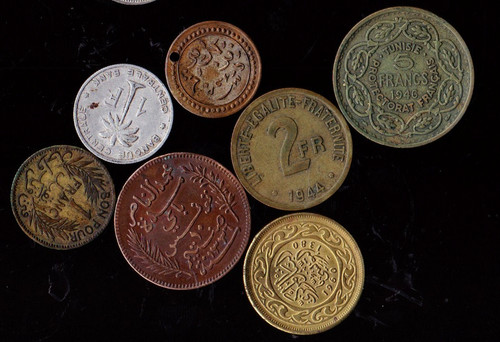 Lot monnaies afrique tunisie - 7,